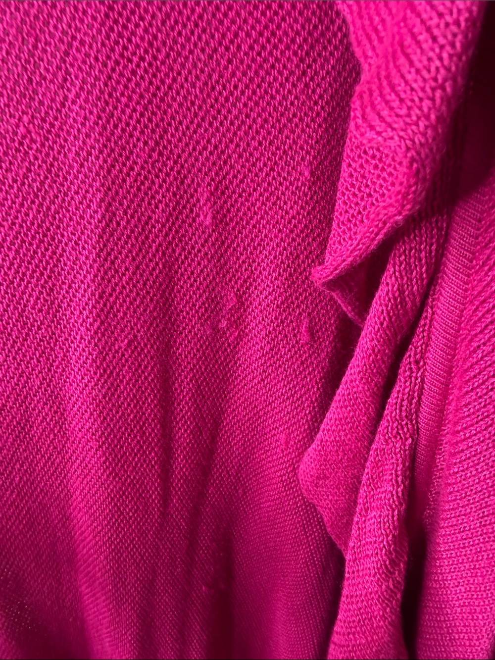 Forever 21 Hot Pink Ruffle Open-Front Cardigan - Picture 4 of 4